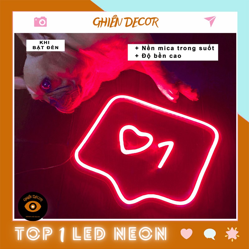 Đèn trang trí led Neon sign hình Tin Nhắn |Đèn neon trang trí phòng ngủ, treo tường