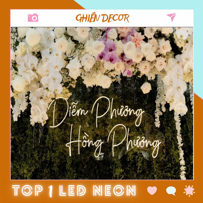 Đèn LED Neon Trang Trí Tên Cô Dâu và Chú Rể