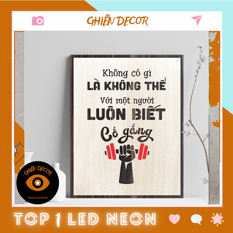 Tranh gỗ Decor tạo động lực THEO YÊU CẦU